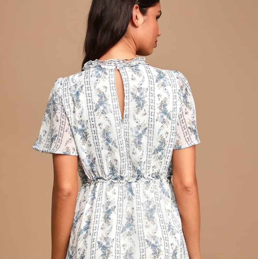Lulu's Floral Print Ruffled Mini Dress - Picture 3 of 7